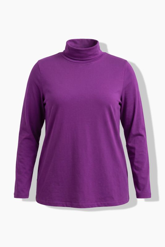 Round Neck Relaxed Fit Long Sleeve Turtleneck