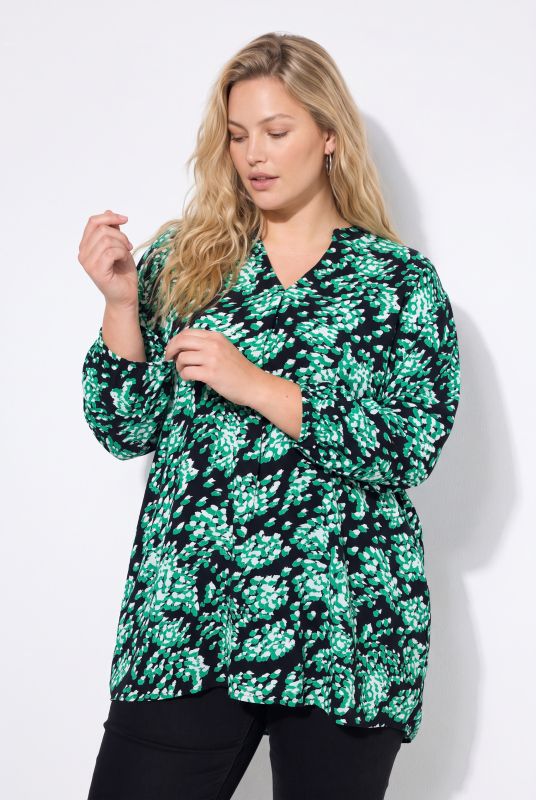 Abstract Print 3/4 Sleeve Tunic