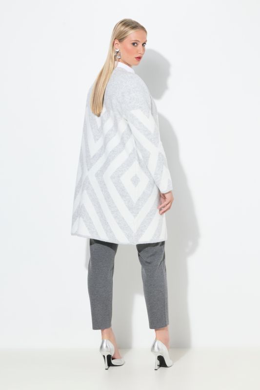 Жилетка плетена с геометрични райета