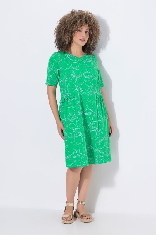 Рокля с принт на лимон