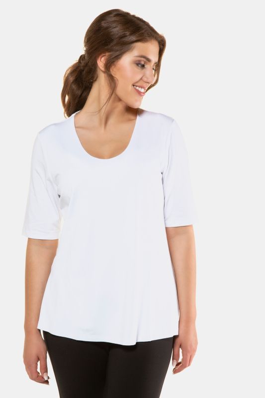 Short Sleeve Rayon Spandex Slim Fit Top