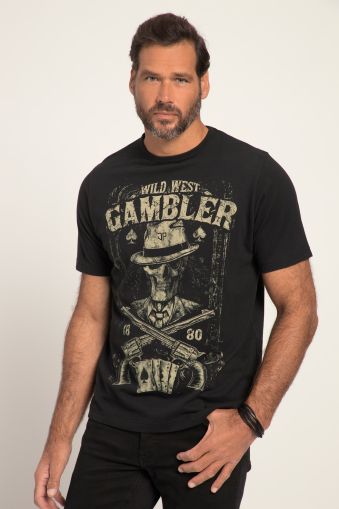 T-shirt, motorbike, Gambler print, short sleeve