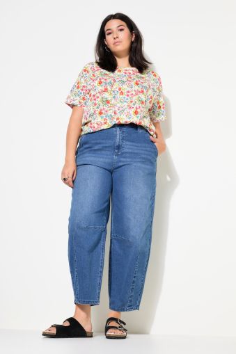 Patchwork Balloon Leg Jeans