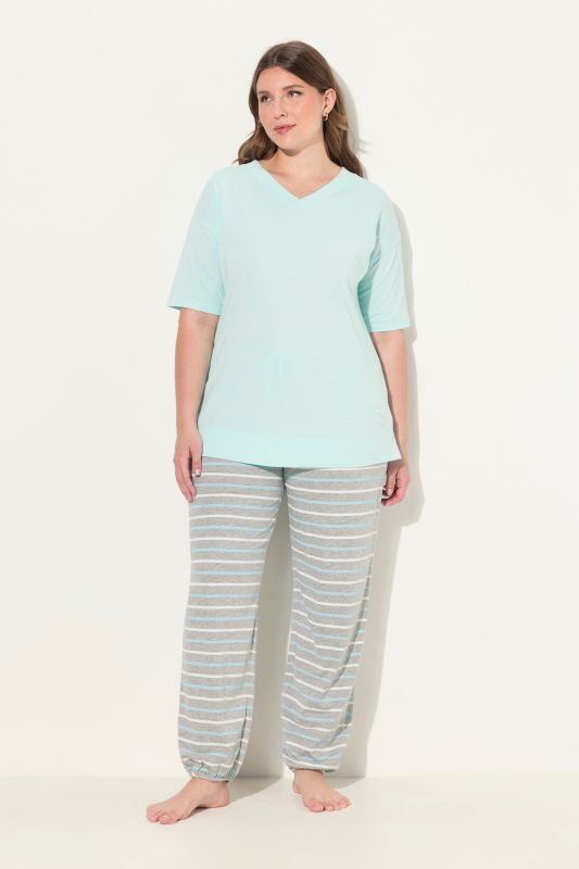 Striped Heart Pajama Set