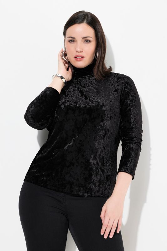 Velvet Holiday Mockneck Top