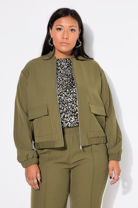 Crop Blouson Zip Jacket