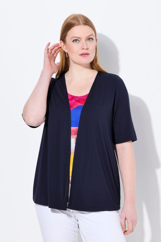 Layered Look 3/4 Sleeve Tee