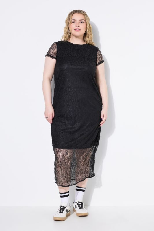 Layered Cap Sleeve Lace Dress