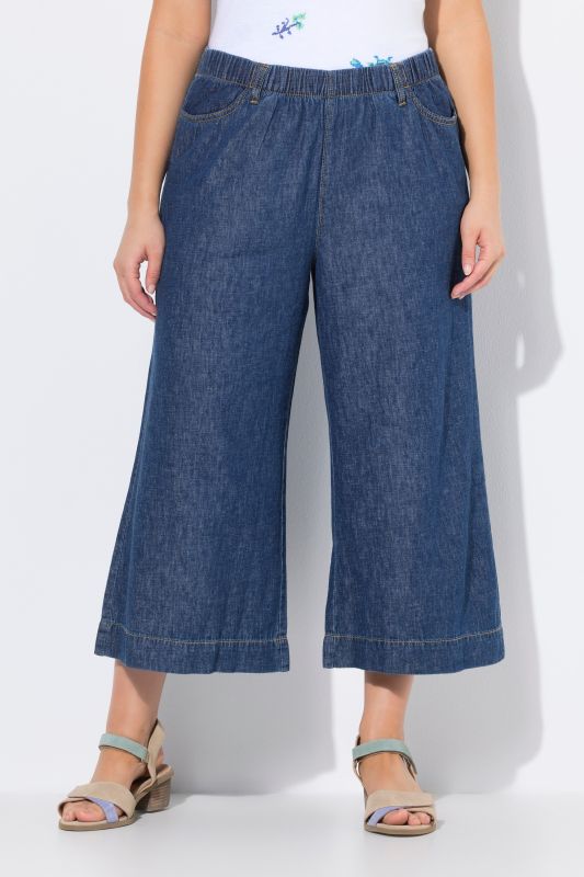 Wide Leg Denim Culottes