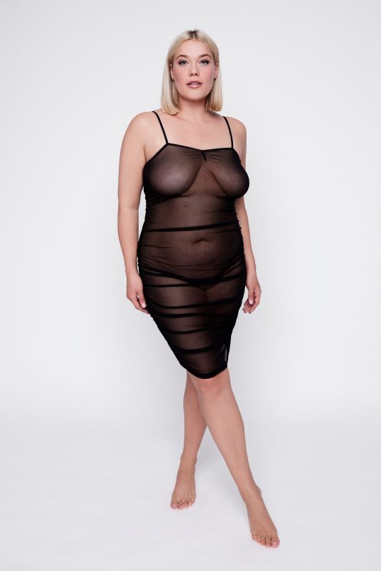 Gathered Mesh Negligee