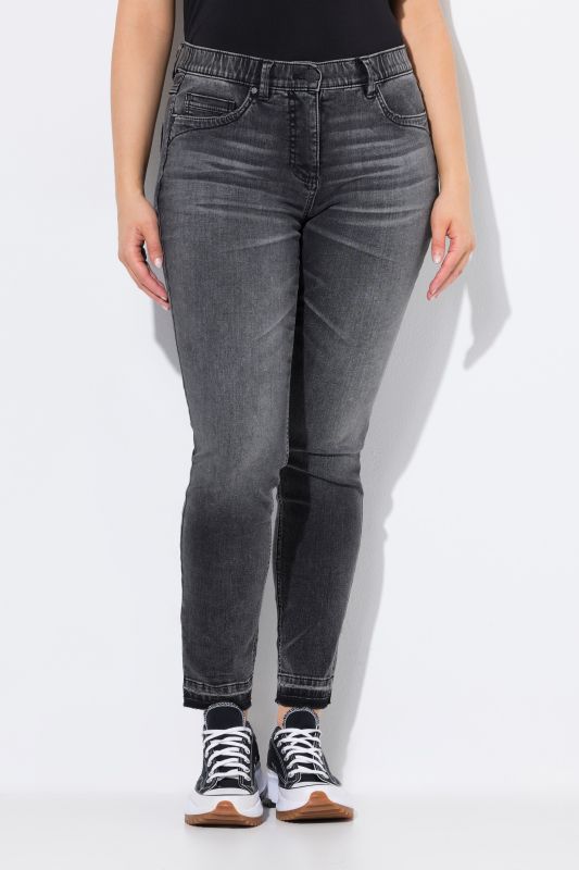 Raw Edge Stretch Fit Jeans