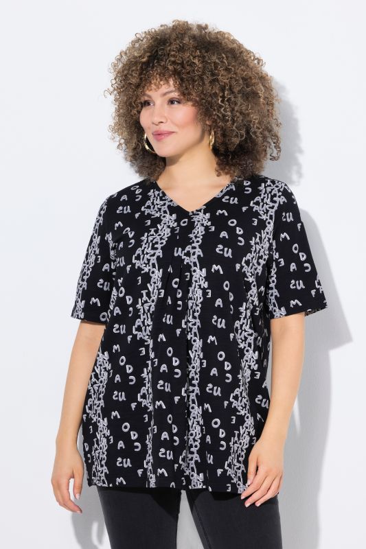 Letter Print Short Sleeve Tee