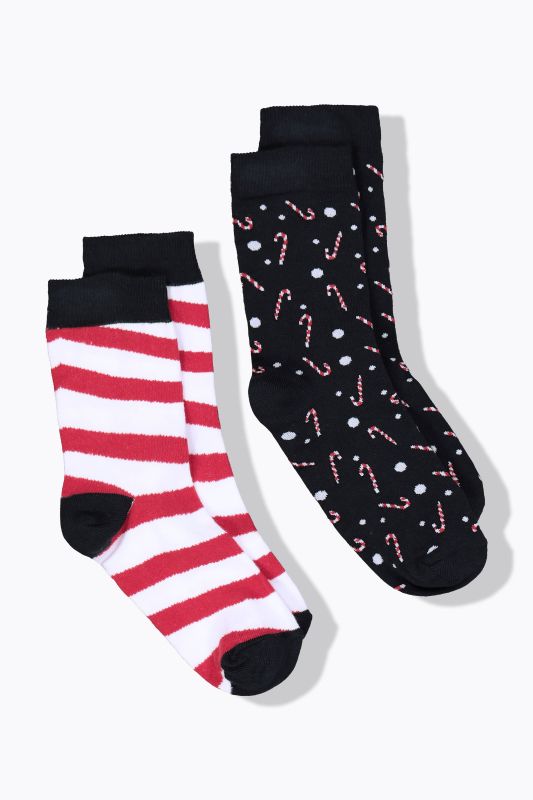 2 Pack Candy Cane Socks
