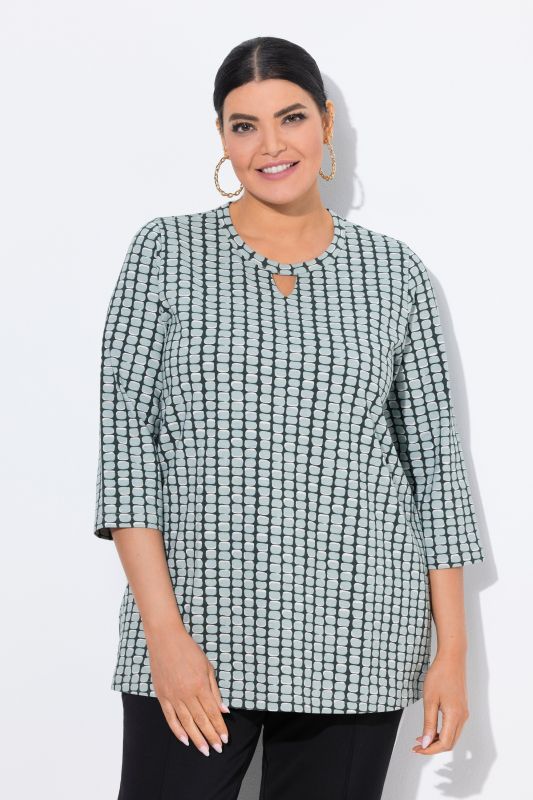 Graphic Print 3/4 Sleeve Tee