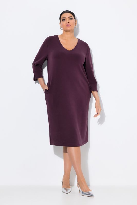 Modal Blend 3/4 Sleeve Sweatshirt Dress