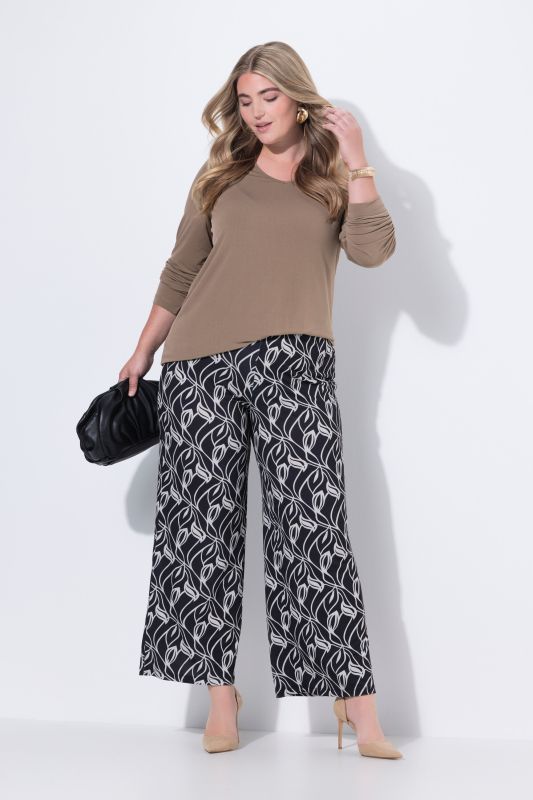 Matte Jersey Leaf Print Pants