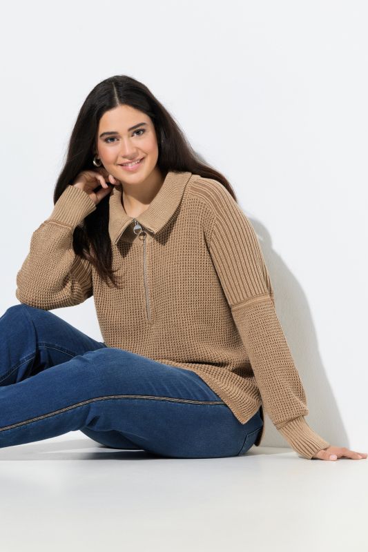 Пуловер в два цвята 