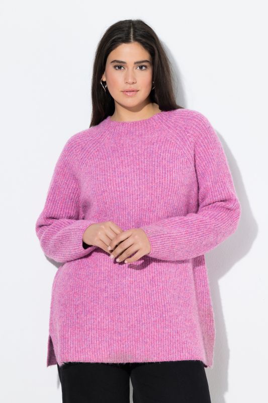 Oversized Ribbed Knit Turtleneck Sweater