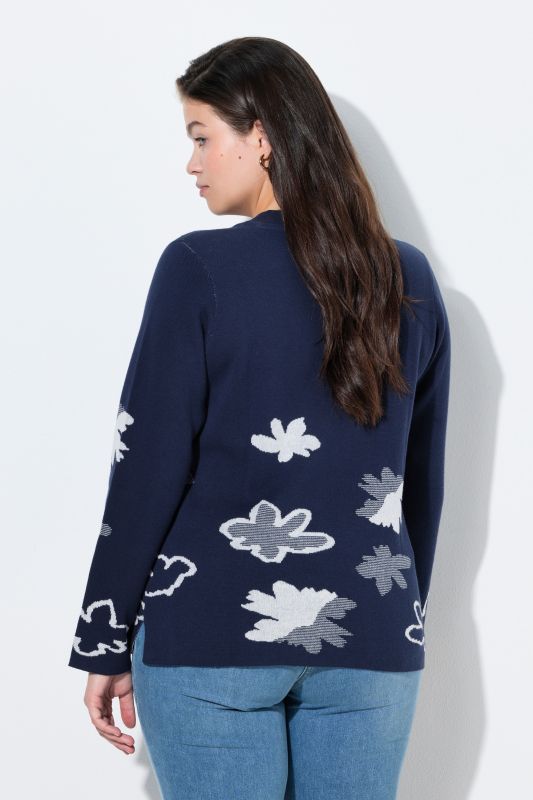 Пуловер с флорален принт