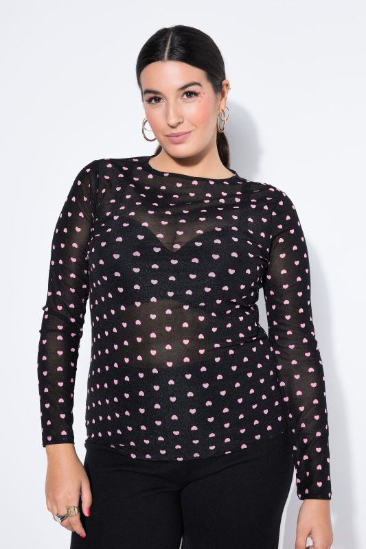 Блуза с мрежеста визия