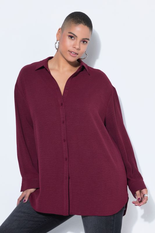 Airy Crepe Shirt Blouse
