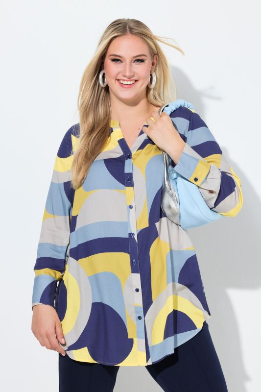 Туника тип риза с геометричен принт