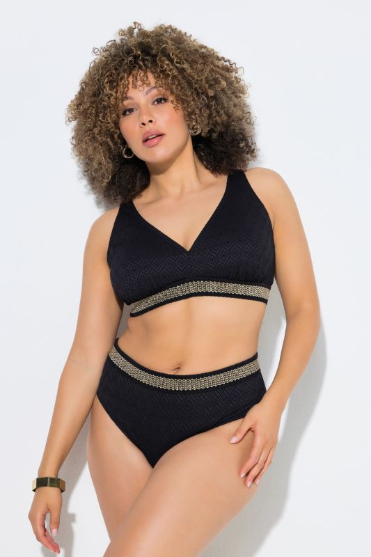 Бански от 2 части със златни акценти