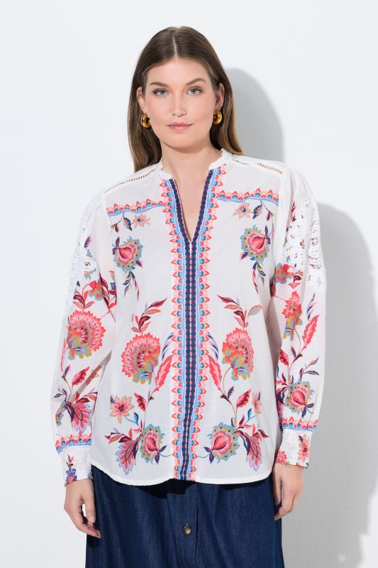Traditional Flower Printed Blouse