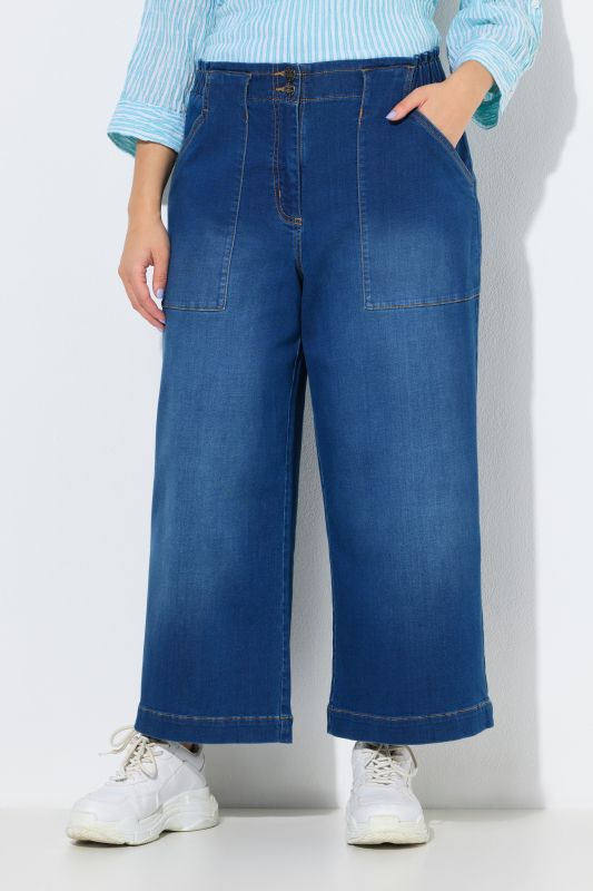 Wide Leg Stretch Fit Jeans