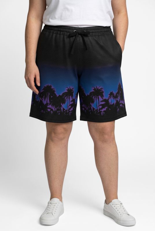 Шорти с палмов принт