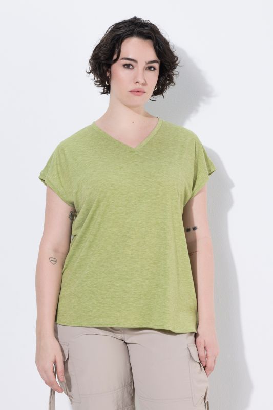 Heathered Cap Sleeve Tee