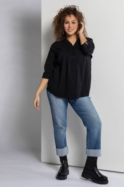 Tunic, bubble quality, 3/4 sleeves
