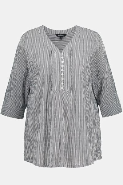 Textured Stripe Pintuck Shirt