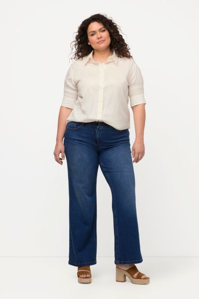 Eco Cotton Wide Leg Mary Fit Stretch Jeans
