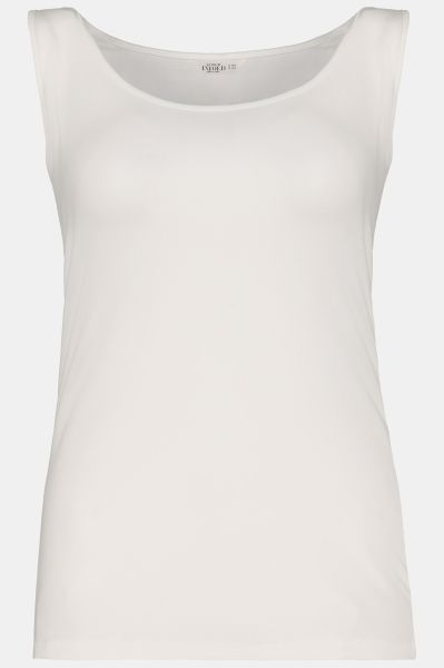 Basic top, wide neckline, stretch jersey fabric