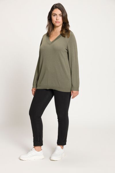 Casual V-Neck Long Sleeve Sweater