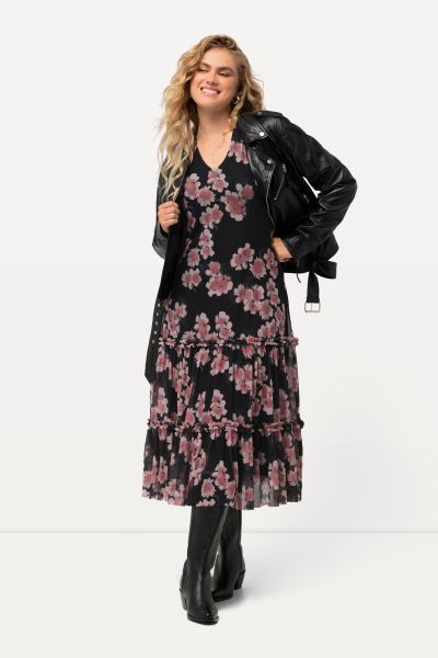 Tiered Layered Floral Dress