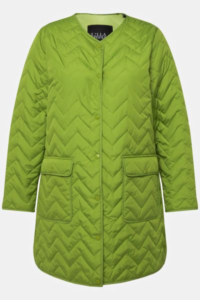 Zig Zag Quilted Fully Lined Lightweight Jacket