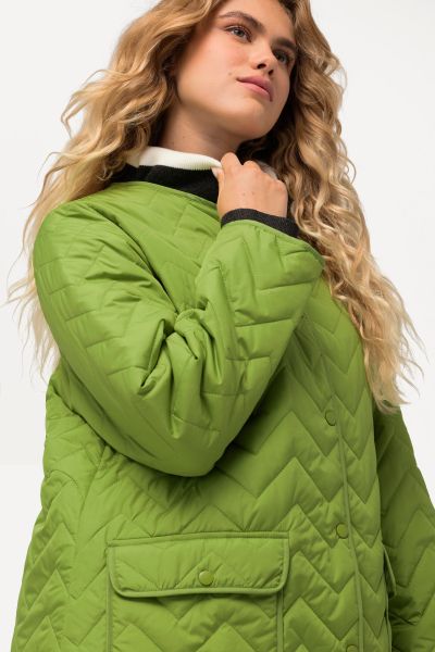 Zig Zag Quilted Fully Lined Lightweight Jacket