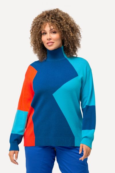 Пуловер с цветни акценти