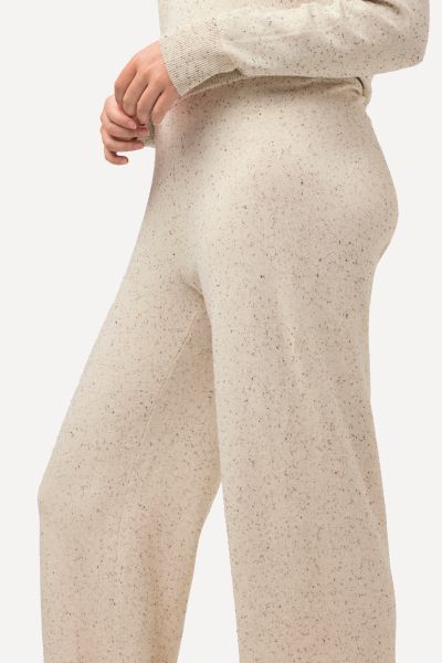 Eco Cotton Textured Speckled Knit Pants