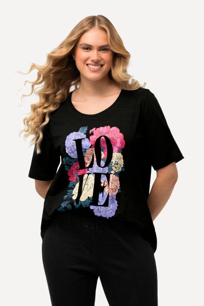 Floral 'LOVE  Short Sleeve Graphic Tee