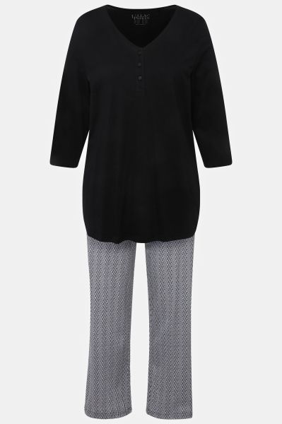 Zigzag Long Sleeve Pajama Set