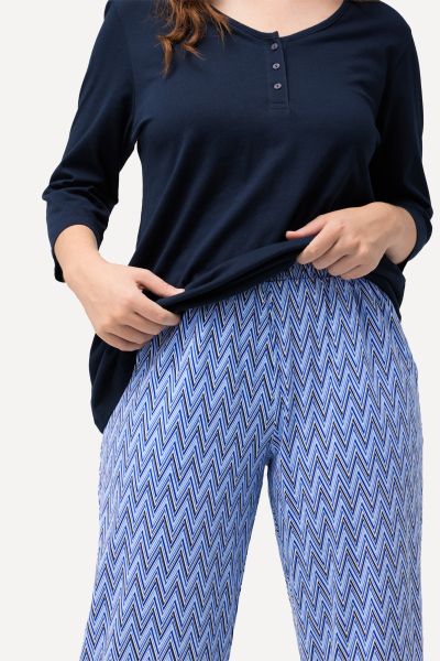 Zigzag Long Sleeve Pajama Set