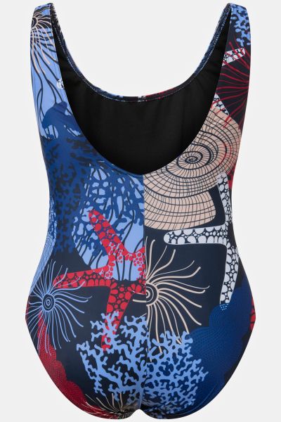 Shell Print One Piece Swimsuit