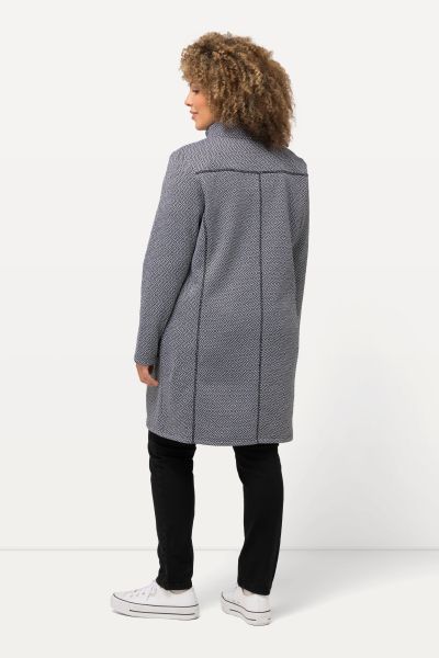 Geometric Longline Fleece Jacket