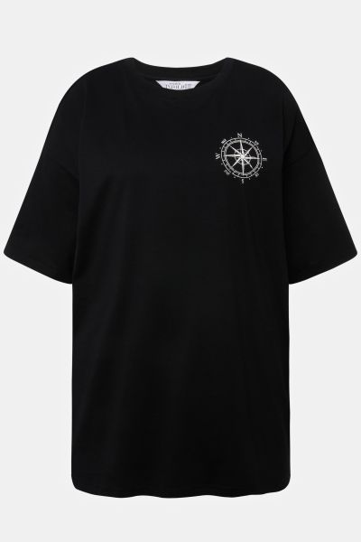 Тениска с принт на компас