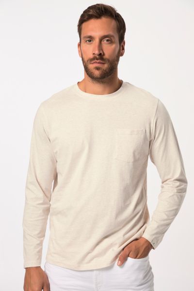 Aware, long-sleeved shirt, chest pocket, melange, 1/1, organic cotton