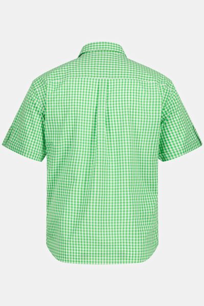 Short Sleeve Check Print Traditional Shirt