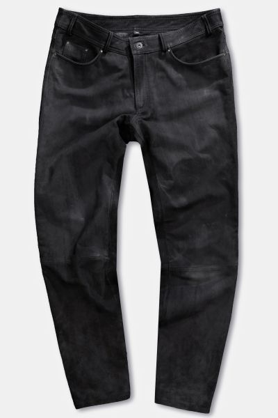 Leather pants, regular fit, 5 pockets, buffalo leather